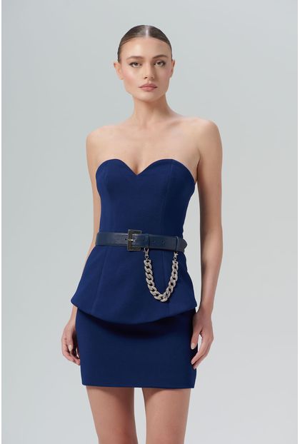 Vestido Basque Blue