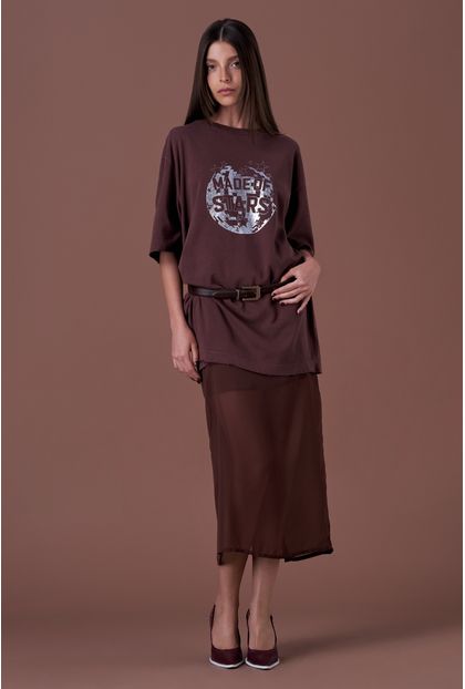 T-Shirt Disco Ball Brown
