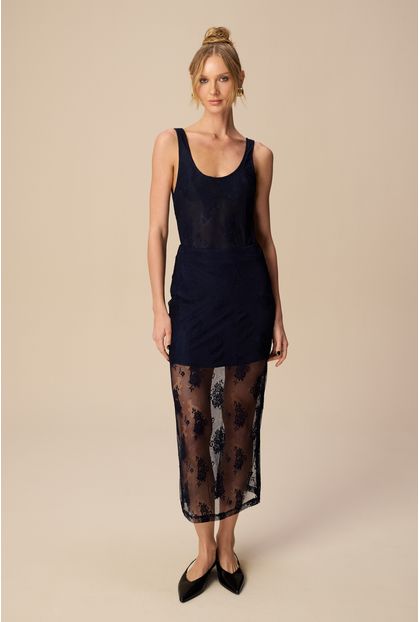 Saia Midi Lindsay Blue