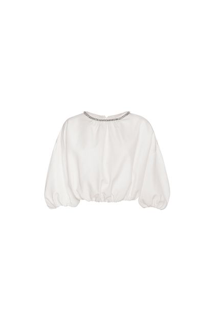 Blusa Puff Strass Off