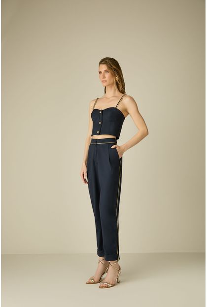 Top Lila Navy Blue