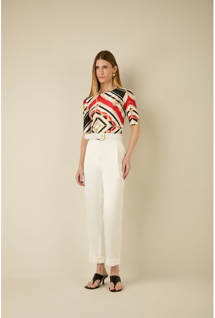 T-shirt Gracie Navy Scarf