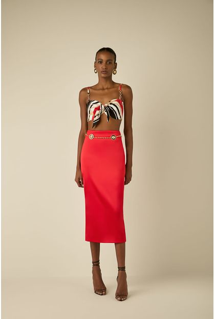 Saia Midi Zaya Bright Red