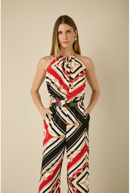 Blusa Gracie Navy Scarf