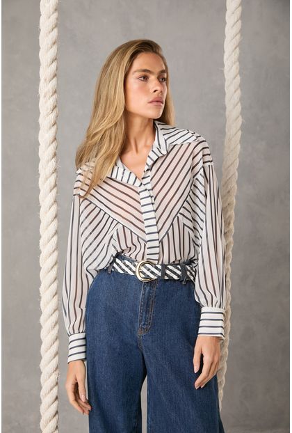 Camisa Jada Navy Stripes